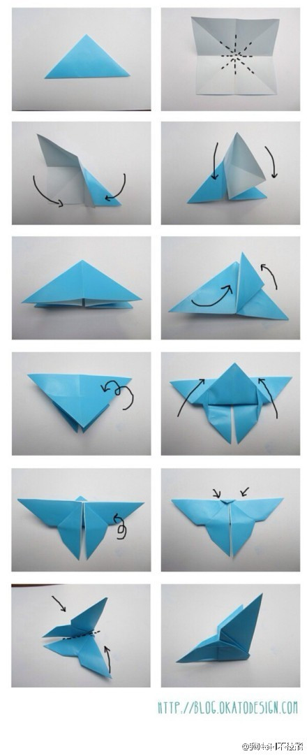 蝴蝶折纸简单的方式图片